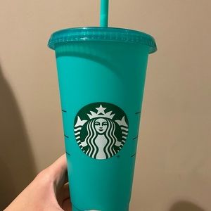 Starbucks colour changing cup teal